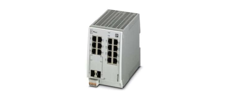 Phoenix Contact DIN Rail Mount Ethernet Switch, 14 RJ45 Ports, 10/100Mbit/s Transmission, 24V dc