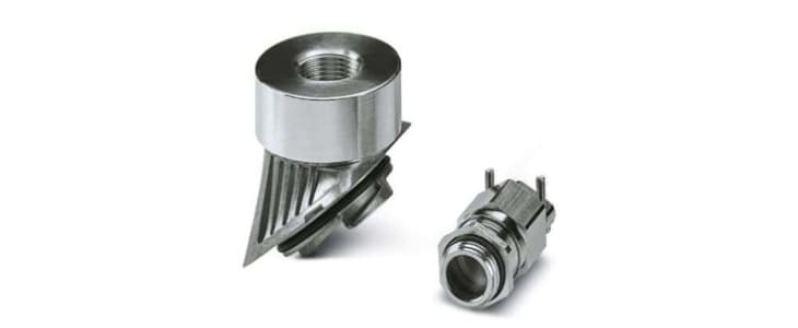 Phoenix Contact  HC-B-GTRS Series Silver Nickel Plated Brass Cable Gland, M20 Thread, 6mm Min, 13mm Max, IP66, IP67