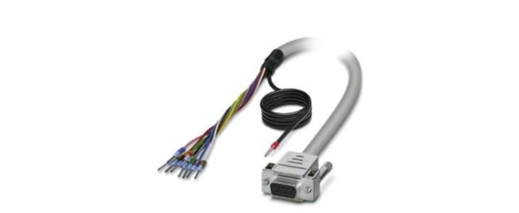 Phoenix Contact Female 9 Pin D-sub Unterminated Serial Cable, 3m