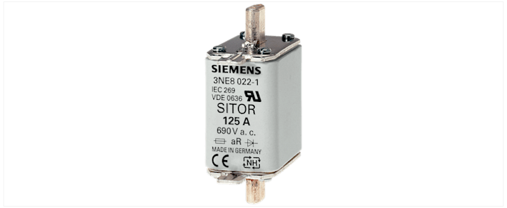 Siemens 100A Centred Tag Fuse, NH00, 690V