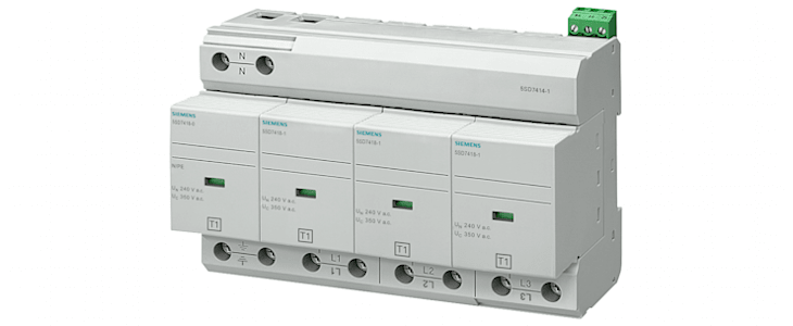 3 Phase Surge Protector, 100kA, DIN Rail Mount