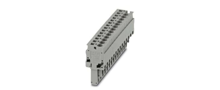 Phoenix Contact 6.2mm Pitch Pluggable Terminal Block, Plug, Plug-In, Spring Cage Termination