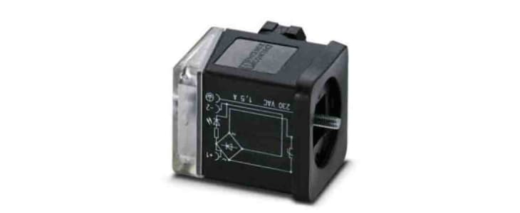 Phoenix Contact SACC 3P+E DIN 43650, Female DIN 43650 Solenoid Connector,  with Indicator Light, 230 V ac Voltage