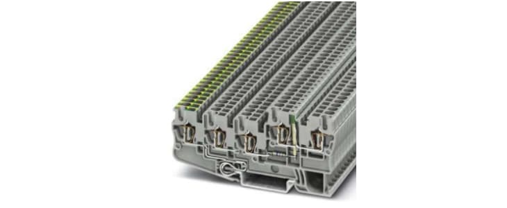 Phoenix Contact 5-Way Earth Terminal Block, 0.08 - 4mm², 12 → 28 AWG Wire, Spring Cage