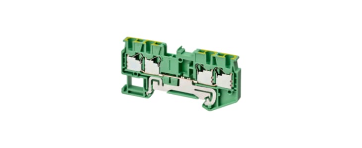 Omron DIN Rail Terminal Block, 17.5A, 24 AWG Wire, Push In Termination