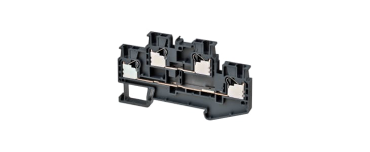 Omron DIN Rail Terminal Block, 17.5A, 14 AWG Wire, Push In Termination