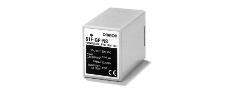 Omron 61F-GP Series Conductive Level Controller - DIN Rail, 24 V 3 voltage Input Relay