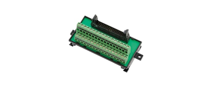 Omron XW2R Series DIN Rail Terminal Block, Screw Termination