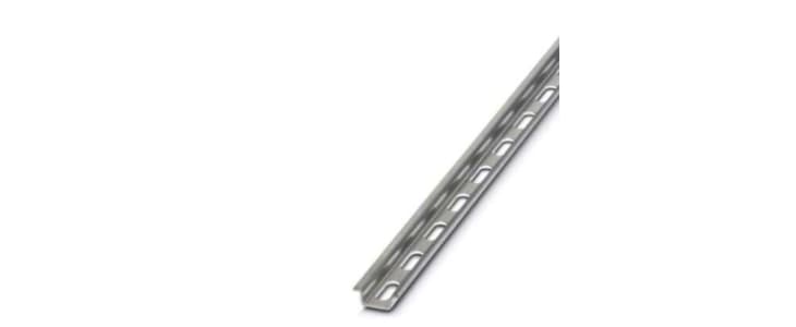 Phoenix Contact Aluminium Perforated DIN Rail, Mini Top Hat Compatible, 2m x 5.5mm x 15.5mm