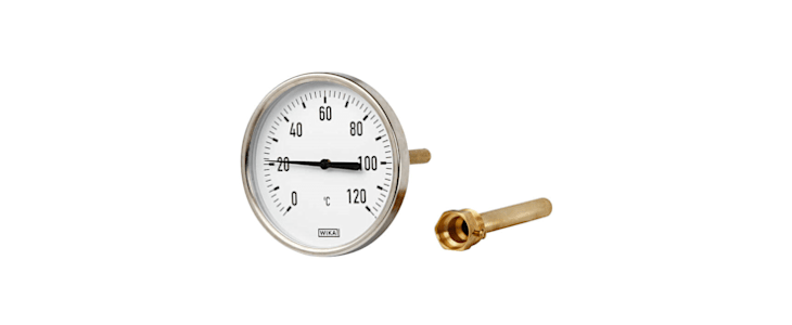 WIKA Dial Thermometer 0 → +120 °C, 12012891