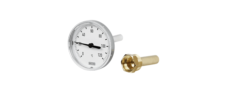 WIKA Dial Thermometer 0 → +60 °C, 14138693