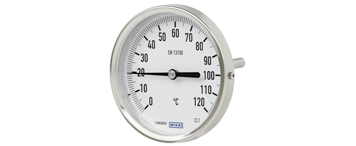 WIKA Dial Thermometer 0 → +120 °C, 3904415