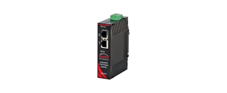 Red Lion Single Port POE Injector, 24V dc Input, 48V dc Output, 15.4W