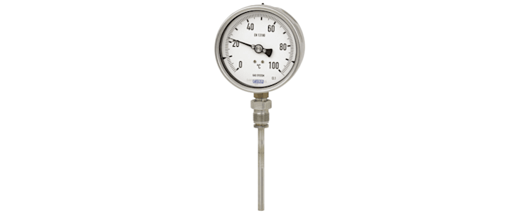 WIKA Dial Thermometer 0 → +120 °C, 3628231