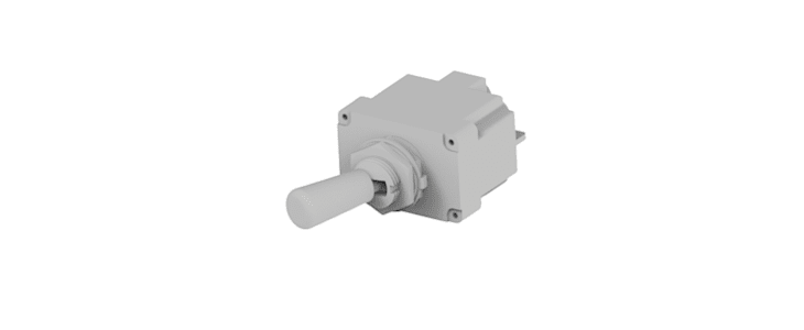 TE Connectivity Toggle Switch, Panel Mount, (On)-Off, 2RT, Screw Terminal