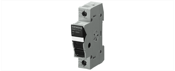 Siemens 30A Rail Mount Fuse Holder for 10 x 38mm Fuse, 1P, 1kV