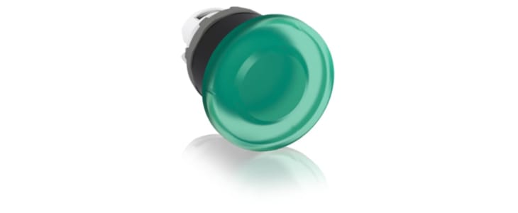 ABB Modular Series Green Momentary Push Button Head, 40mm Cutout