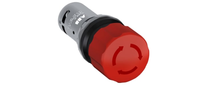 ABB Compact Series Twist Release Emergency Stop Push Button, Panel Mount, 1NC, IP66, IP67, IP69K