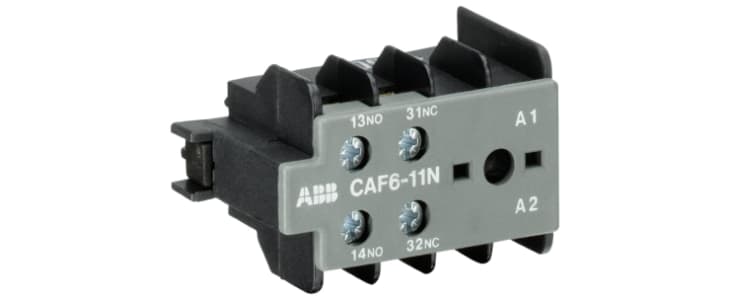 ABB Auxiliary Contact, 2 Contact, Front Mount, CAF6