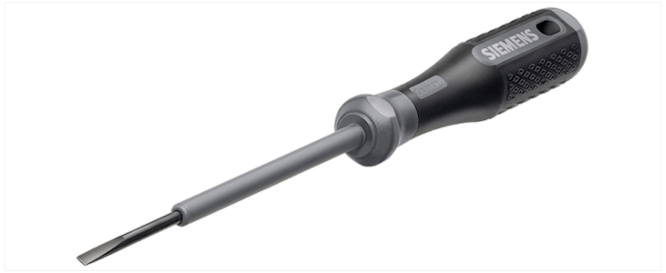 Siemens Slotted Screwdriver, 3 x 0.5 mm Tip, 200 mm Overall