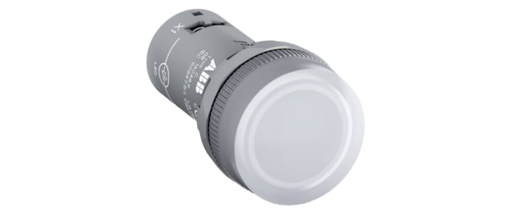 ABB White Pilot Light, 22mm Cutout CL Series