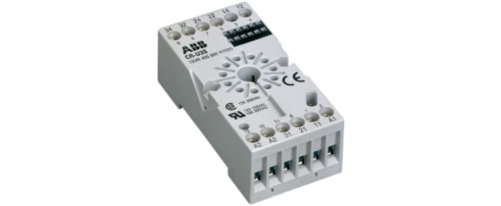 ABB CR-U 3 Pin DIN Rail Relay Socket, for use with CR-U Interface Relay