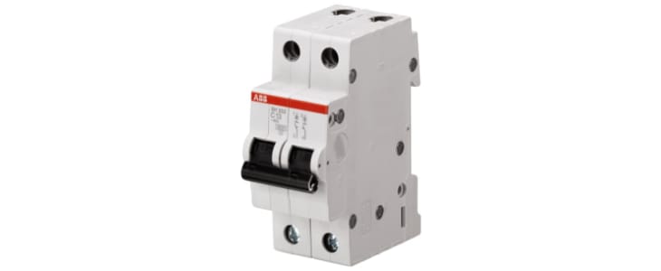 ABB Compact Home SH200 MCB, 2P Poles, 3A Curve C