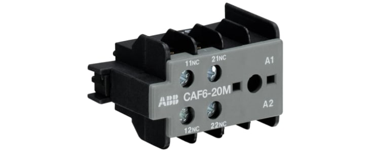 ABB Auxiliary Contact, 2 Contact, 2NO, Front Mount