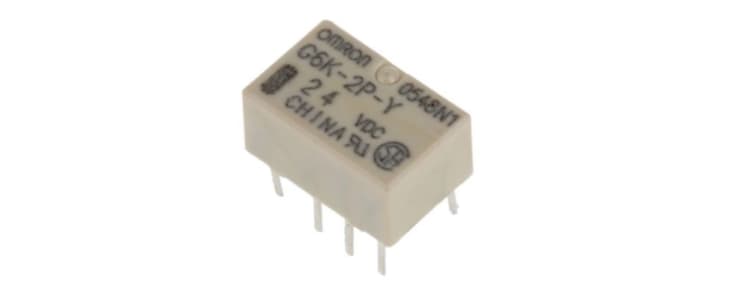 Omron PCB Mount Signal Relay, 24V dc Coil, 1A Switching Current, DPDT