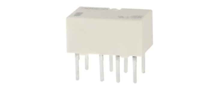 Omron PCB Mount Signal Relay, 12V dc Coil, 1A Switching Current, DPDT