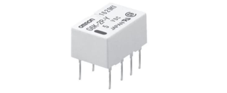 Omron PCB Mount Signal Relay, 5V dc Coil, 1A Switching Current, DPDT