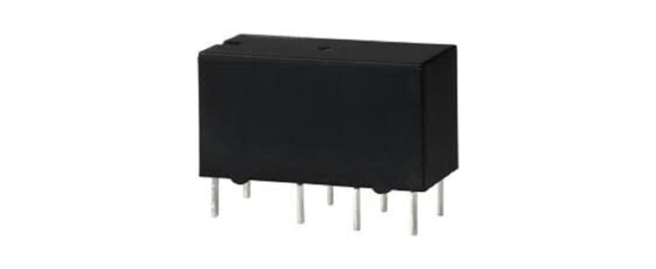 Omron PCB Mount Signal Relay, 24V dc Coil, 1A Switching Current, DPDT