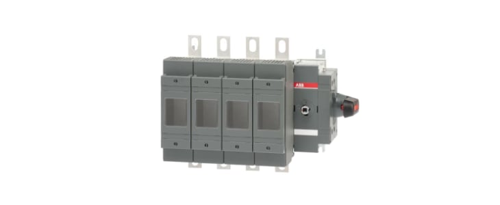 ABB Fuse Switch Disconnector, 4 Pole, 200A Fuse Current