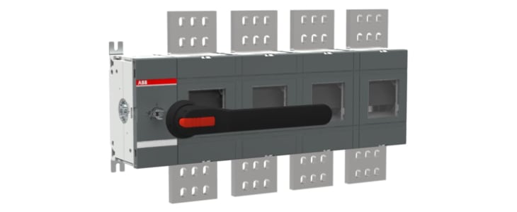 ABB 4P Pole Screw Mount Switch Disconnector - 2500A Maximum Current, IP00, IP65