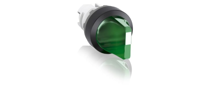 ABB M3SS1 Series 3 Position Selector Switch Head, 22.5mm Cutout, Green Handle