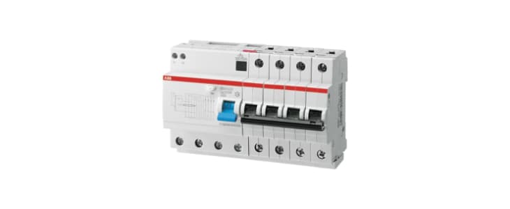 ABB RCBO, 10A Current Rating, 4P Poles, Type B