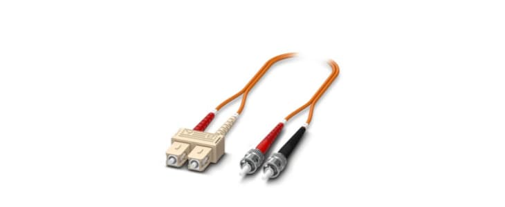 Phoenix Contact SC to ST OM2 Multi Mode Fibre Optic Cable, 2m