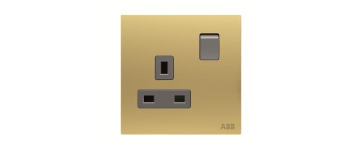 ABB Gold Electrical Socket, 2 Poles, 13A