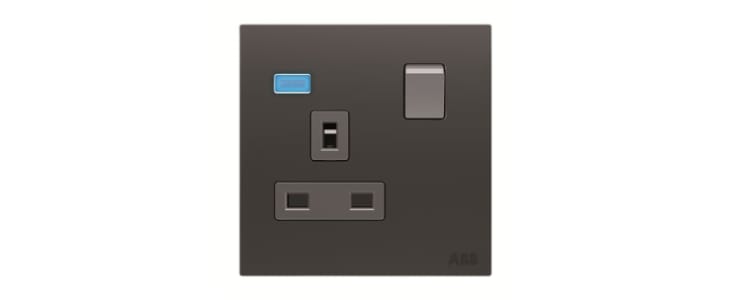 ABB Black Electrical Socket, 2 Poles, 13A