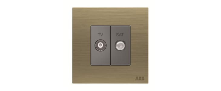 SAT, TV Female 2 Outlet Socket