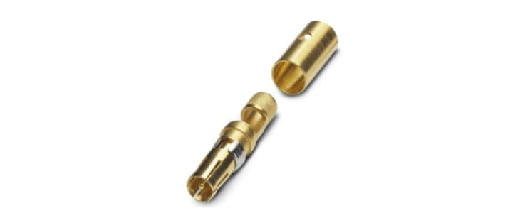 Phoenix Contact, VS-ST-KX-50-RG58 Series, Female Solder Cup D-Sub Connector Coaxial Contact, Gold Plated, 18 AWG