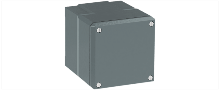 Grey Aluminium Modular Metal Push Button Enclosure -