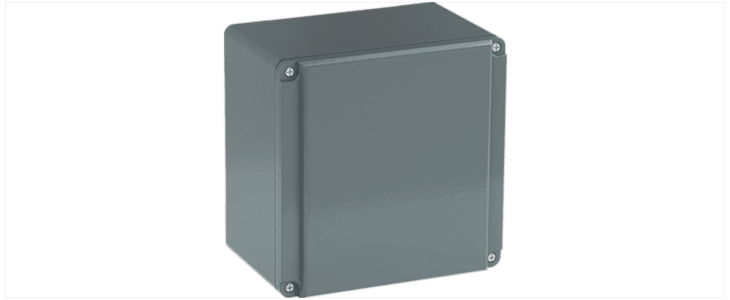 Grey Aluminium Modular Metal Push Button Enclosure -