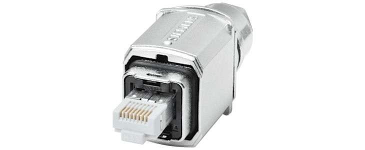 Siemens Plug Ethernet Connector, Cable Mount, Cat6a