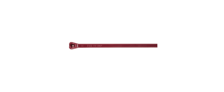 ABB Cable Ties, Cable Tray, 192mm x 4.3 mm, Maroon Fluoropolymer