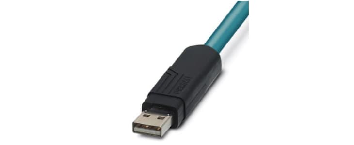 Phoenix Contact Cable, Male USB A to Unterminated Cable, 1m