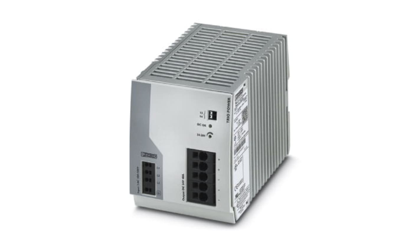 Phoenix Contact TRIO POWER Switched Mode DIN Rail Power Supply, 3 x 400V ac ac Input, 24V dc dc Output, 40A Output, 960W