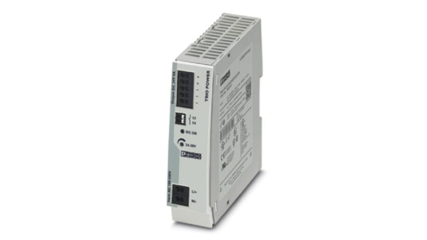 Phoenix Contact TRIO POWER Switched Mode DIN Rail Power Supply, 85 → 264V ac ac Input, 24V dc dc Output, 5A