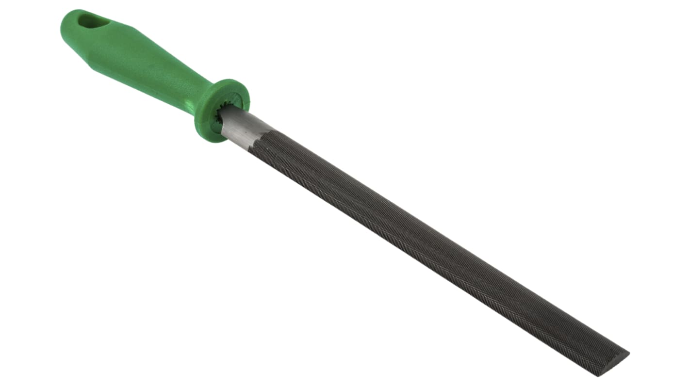 Crescent 200mm, Second Cut, Half Round Engineers File With Soft-Grip Handle