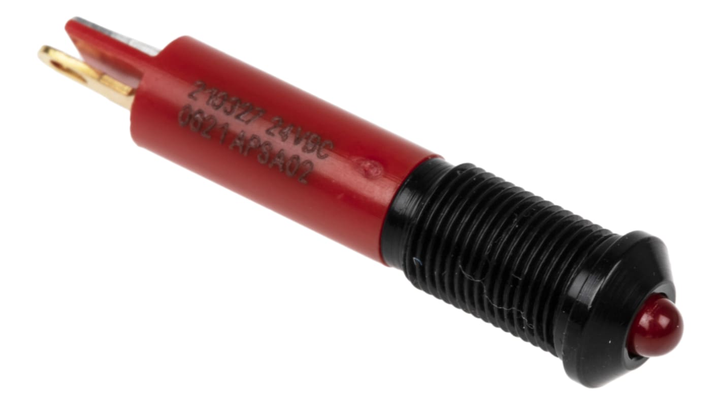 Voyant LED lumineux  Rouge RS PRO, dia. 6mm, 24V c.c., taille de la lampe 3 mm